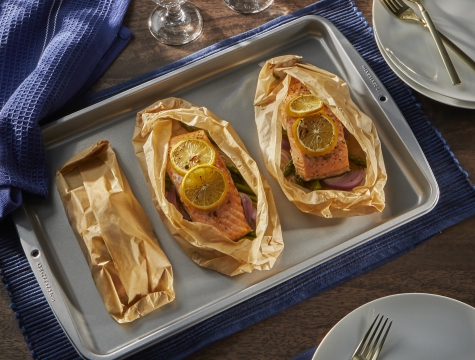 fish inside parchment packet