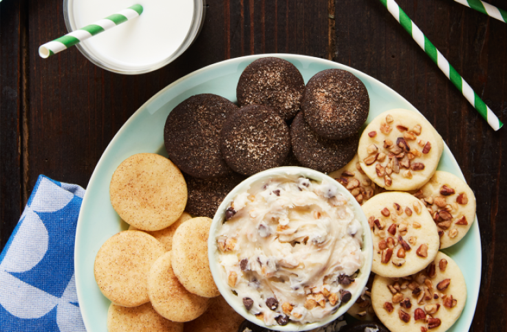 flavor-dusted cookie chips on a plate