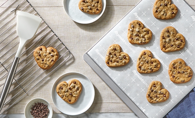
Heart Shaped Chocolate Chip Cookies
