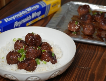 Sticky Korean BBQ Meatballs