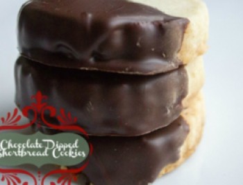 Chocolate Dipped Shortbread Cookies