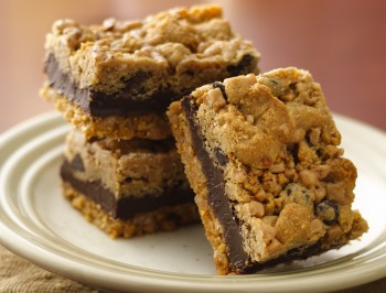 Fudgy Chocolate Chip-Toffee Bars