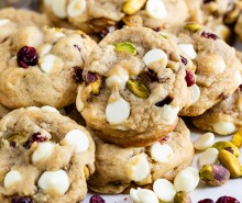 White Chocolate Cranberry Pistachio Cookies