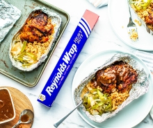 Southern Baked Chicken and Rice Foil Packs