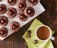 Chocolate Peanut Butter Blossom Cookies