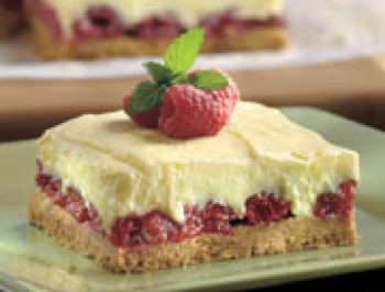 Lemon Raspberry Pudding Bars