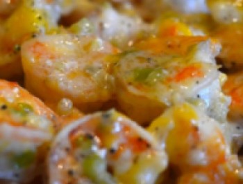 Cheesy Buttery Broiled Shrimp