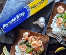 Lemon Garlic Grilled Shrimp and Asparagus